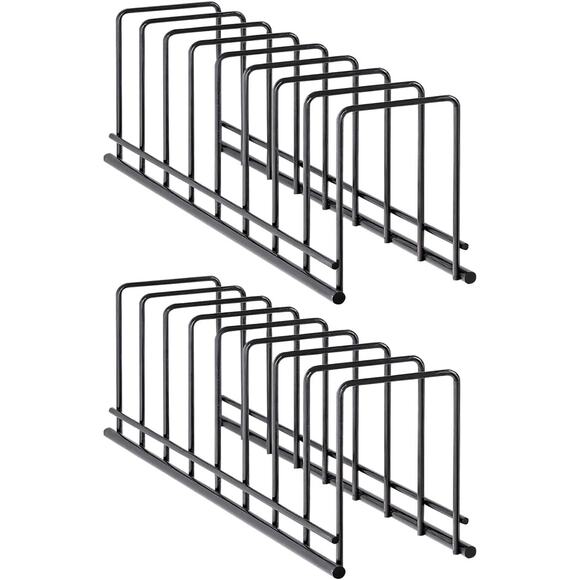 Pot Lid Organizer, 2 Pack Kitchen Plate USU201, Black - Picture 1 of 4